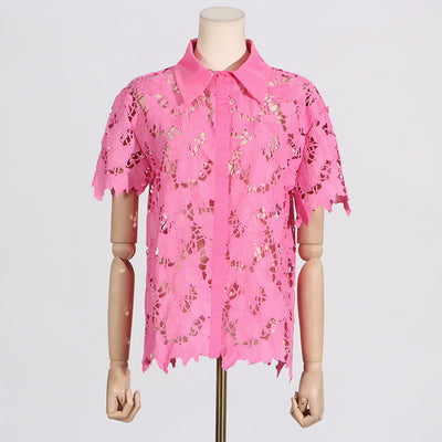 Conjunto de Dos Piezas: Blusa Tipo Solapa y Shorts Casuales para Mujer - Image 11