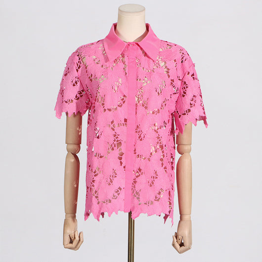 Conjunto de Dos Piezas: Blusa Tipo Solapa y Shorts Casuales para Mujer - Image 11
