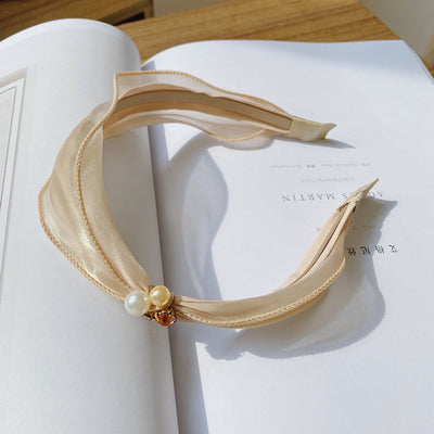 Diadema de Organza Mori con Perlas - Image 7