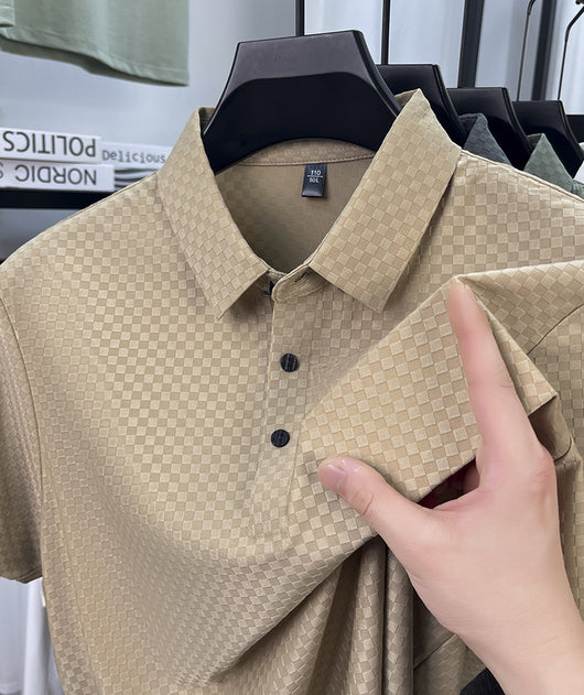 Playera Polo Hombre Jacquard Cuadros Transpirable Verano - Image 19