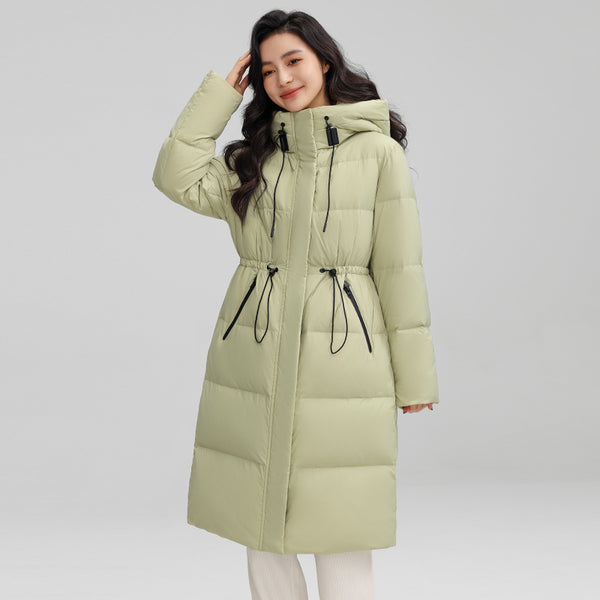 Abrigo Térmico Largo con Cintura Ajustable para Mujer - Chaqueta de Invierno Cálida