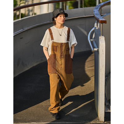 Overol Retro Holgado con Tirantes en Khaki Trendy - Image 5