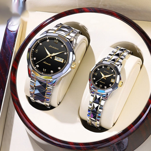 Reloj Mecánico Elegante de Gran Esfera para Parejas - Image 5