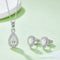 Aretes de Cadena Clavícula en Plata 925 Diseño Corazón Amor