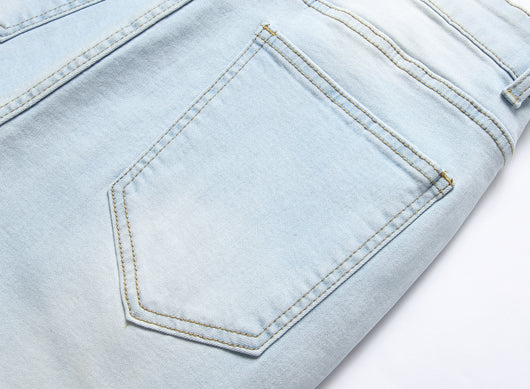 Jeans Slim Fit Azul Claro con Roturas - Image 16