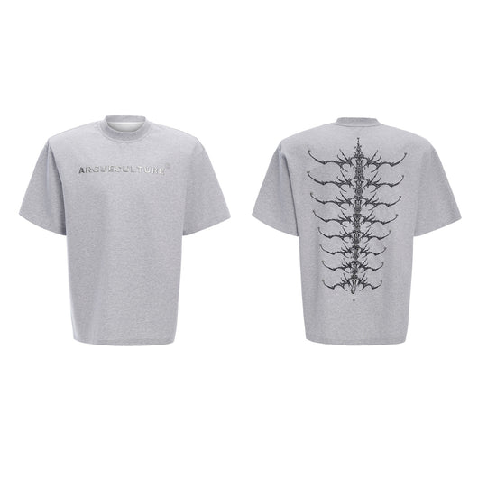 Playera Manga Corta Hombre con Diseño de Espina Dorsal y Remaches - Image 8