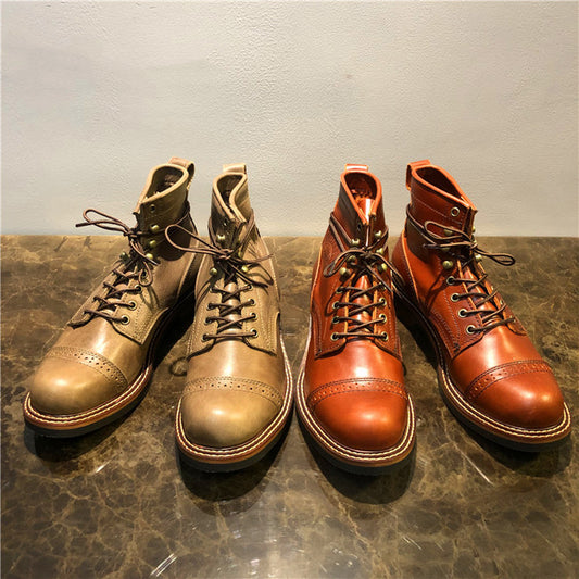 Botas de Cuero Premium para Hombre - Estilo Tendencia Versátil