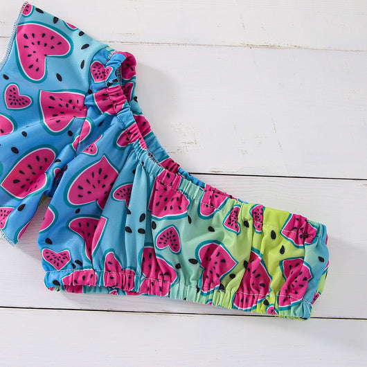 Conjunto Infantil Niña Sandía con Hombro Caído - Image 6