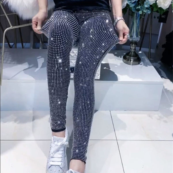 Pantalones Slim Ajustados de Diamante para Hombre - Diseño Industrial Moderno
