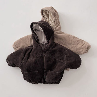 Cardigan de Pana Grueso Retro para Niño con Cierre de Cremallera - Image 2