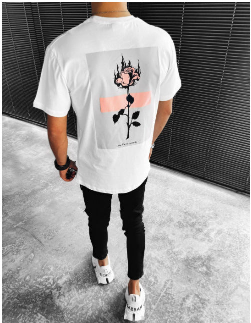 Playera Suelta de Largo Medio para Hombre
