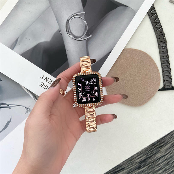 Correa Smartwatch con Diseño Geométrico en Metal