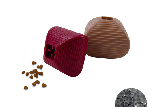 Purple TPR pet chew toy with ridged texture, designed for interactive play and teeth grinding for dogs. - Image 8