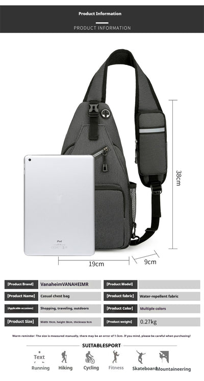 Bolsa de Hombro Casual para Hombre - Diseño Minimalista - Image 13