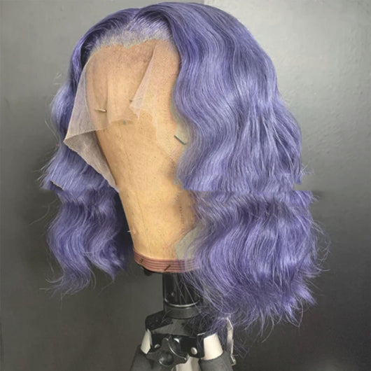 Peluca Rizada Corta con Encaje Frontal - Cabello Sintético Multicolor - Image 4