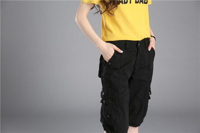 Pantalones Casuales Sueltos Capri Multicolor Talla Grande - Image 41
