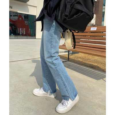 Pantalones Jeans Rectos Sueltos para Niño Estilo Coreano Azul Casual - Image 9