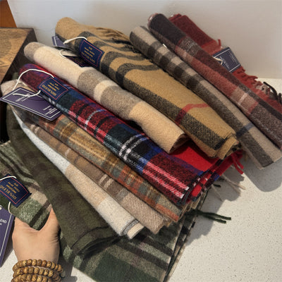 Bufanda Cuadros Lujo Cashmere Unisex