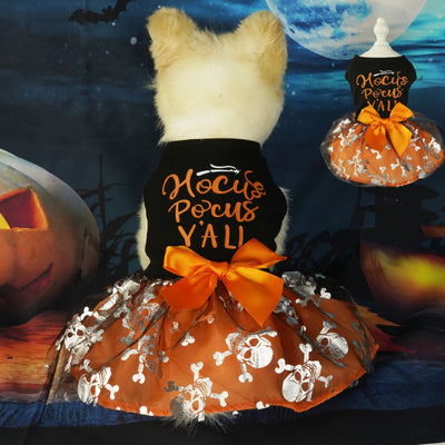 Disfraz de Halloween para Perros y Gatos - Calavera Negra con Decoración de Fiesta - Image 14