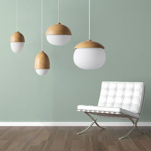 Lámpara de Techo Minimalista con Diseño en Madera Natural - Image 2