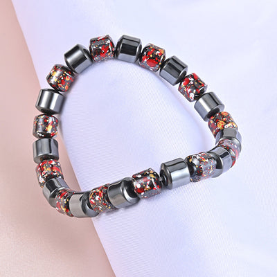 Pulsera Elástica de Piedra Negra Natural para Hombre - Image 11