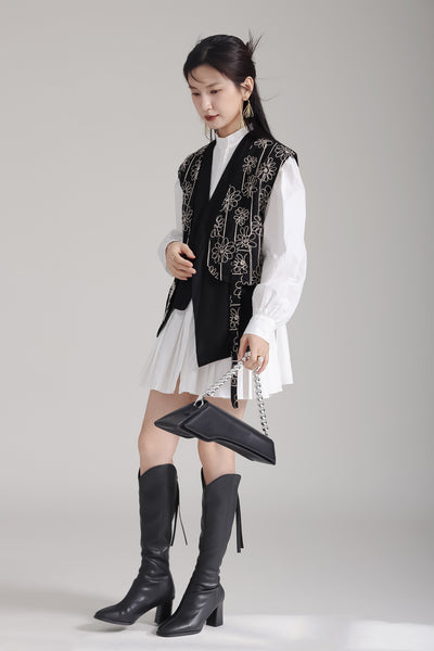 Vestido Camisero Plisado Manga Larga Diseño Exclusivo - Image 20