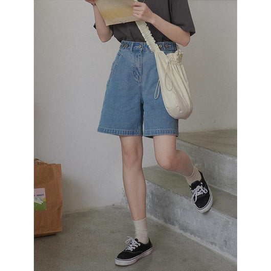 Shorts Denim Ajustables Mujer Cintura Regulable Corte Relajado - Image 8