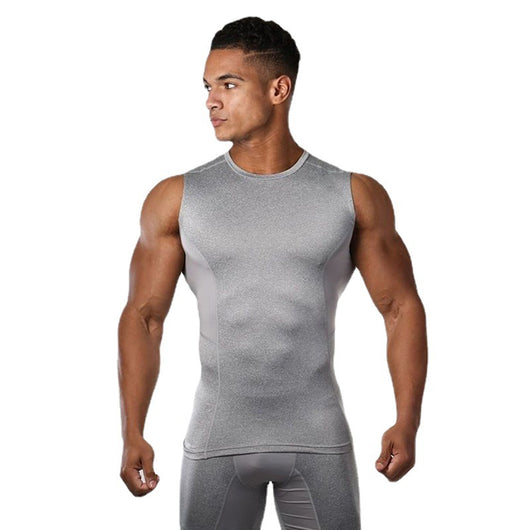 Camiseta de Entrenamiento sin Mangas Elástica de Hombros Anchos de Secado Rápido para Hombre - Image 5