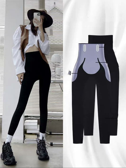 Leggins Deportivos Plus Ajustados con Levantacaderas y Forro Polar