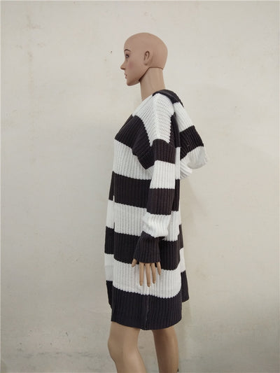 Cardigan Abierto Largo con Capucha - Tono Medio - Image 6