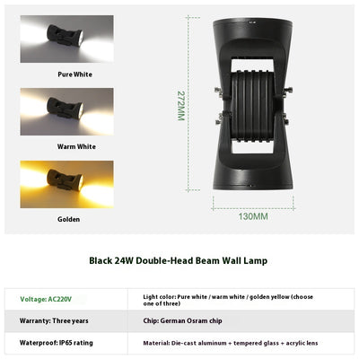 Lámpara de Pared Exterior Doble Cabezal IP65 - Iluminación Impermeable para Fachada - Image 17