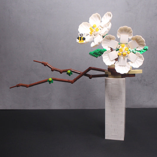 Modelo de Construcción Infantil de Flores Creativas - Decoración Orquídea Phalaenopsis - Image 8