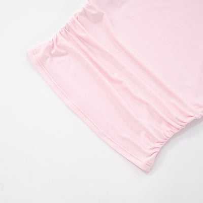 Blusa Ajustada Escote Bardot sin Espalda en Colores Lisos - Image 25