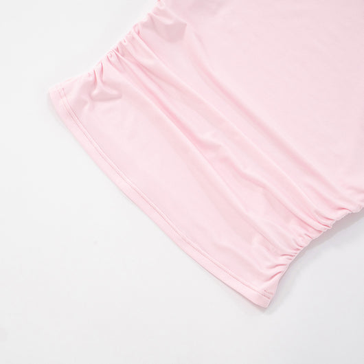 Blusa Ajustada Escote Bardot sin Espalda en Colores Lisos - Image 25