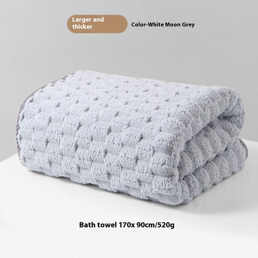 Toalla de Baño Gruesa Absorbente Coral Talla Grande - Fibra de Felpa Clase A sin Desprendimiento - Image 8