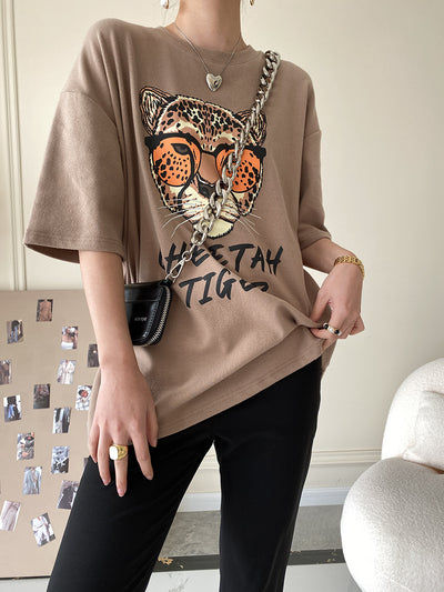Camiseta de Algodón Peinado con Hombro Caído - Image 39