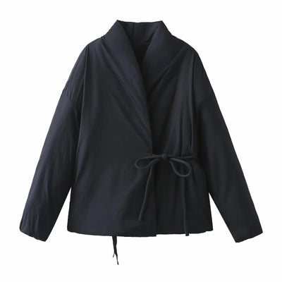 Abrigo Kimono Cruzado Diseño Exclusivo con Cordones y Encaje en Algodón - Image 5