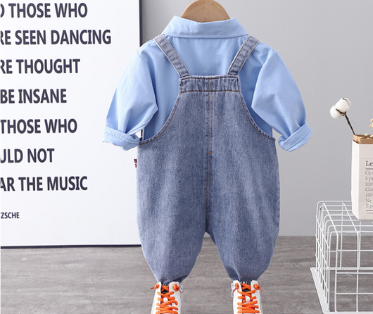 Pantalón Vaquero Infantil Estilo Western - Jumpsuit Trendy para Bebés - Image 2