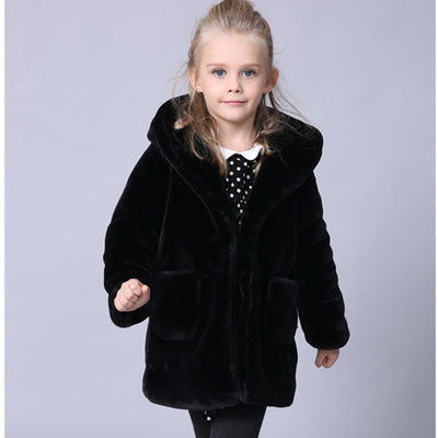 Abrigo Infantil de Invierno con Capucha y Pelaje Sintético - Suéter Cálido para Bebés - Image 5
