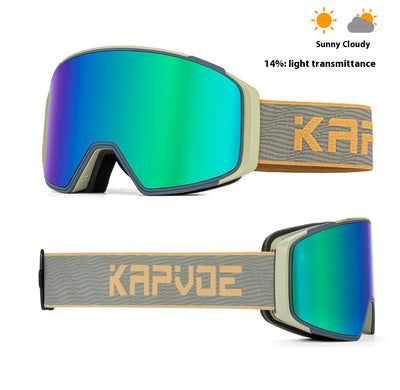 Gafas de Espejo Deportivas Antideslizantes de Doble Capa para Nieve - Image 26