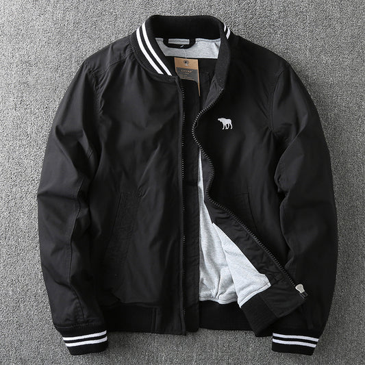 Chaqueta Bomber Cuello Alto Hombre Primavera Otoño