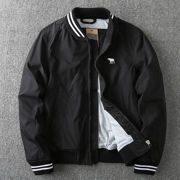 Chaqueta Bomber Cuello Alto Hombre Primavera Otoño
