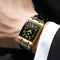 Reloj de Pulsera Cuadrado Impermeable con Calendario y Movimiento de Cuarzo