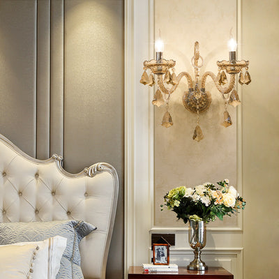 Lámpara de Pared de Cristal Estilo Europeo para Sala, Comedor y Dormitorio - Image 4