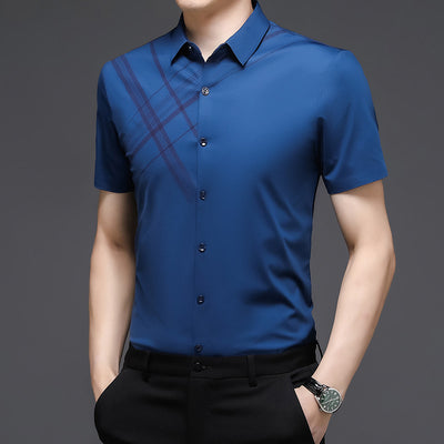 Camisa de Seda Woodpecker Manga Corta para Hombre Adulto - Image 6