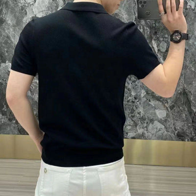 Polo Casual Lujo Asequible con Estampado de Piña - Manga Corta para Hombre - Image 3