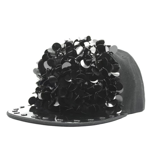 Gorra de Béisbol Hip Hop con Lentejuelas Florales y Visera Plana - Image 6