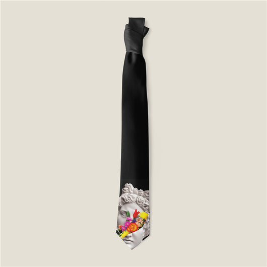 Corbata Estampada con Diseño Animal y Rosa Creativo - Image 7