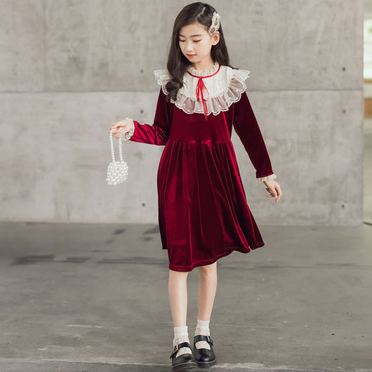 Vestido de Terciopelo Princesa para Niñas - Image 6
