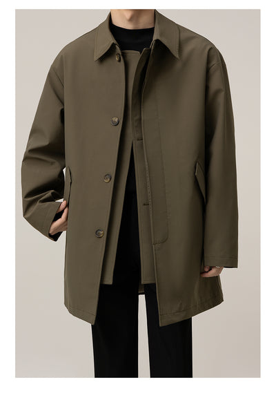 Abrigo Holgado Largo Tipo Duster para Hombre - Image 18